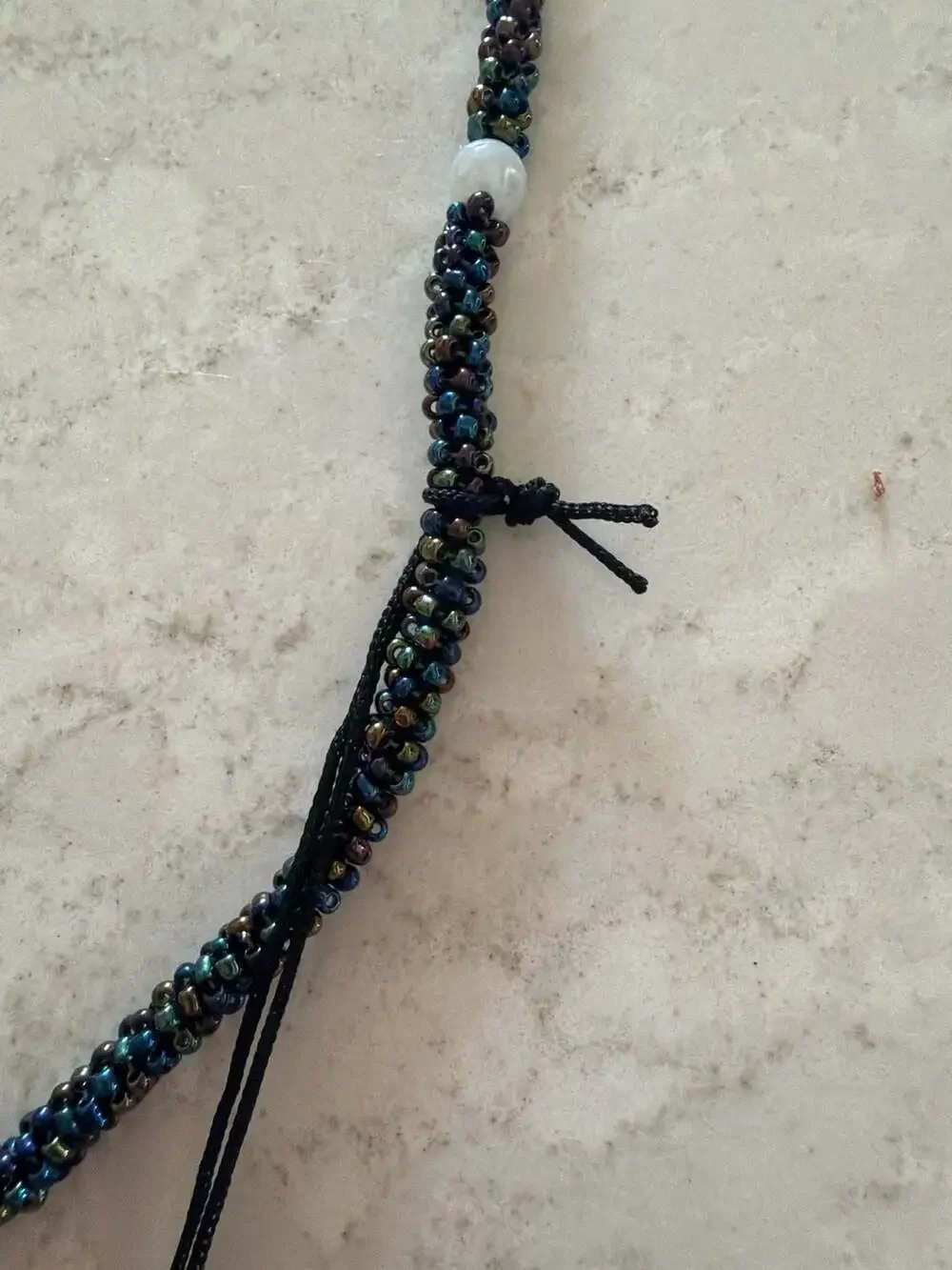 Mad Style Handmade Mother of Pearl & Natural Horn Beaded Crossbody‎ Bag